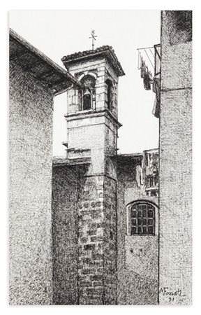 MARIO FOSSATI (1918-1999) - Serina. Chiesa parrocchiale, 1991