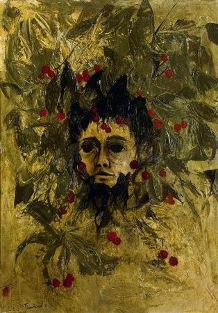 AIME TINO Cuneo 1931 "La maroda" 1973 70x50 olio su masonite Opera firmata e...