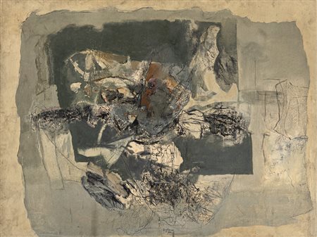 ANNIBALE BIGLIONE (1923-1981) - Immagine su fondo grigio, 1962