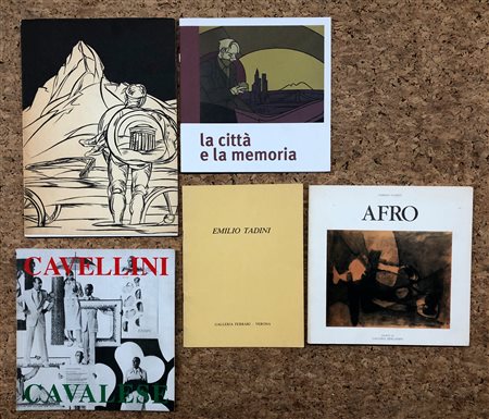 AUTORI VARI (ADAMI, TADINI, CAVELLINI, AFRO) - Lotto unico composto da 5 cataloghi