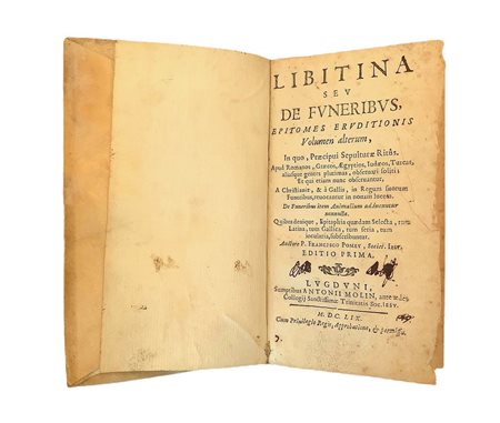 Libitina, seu de funeribus  9x16 cm In quo, prencipui sepult