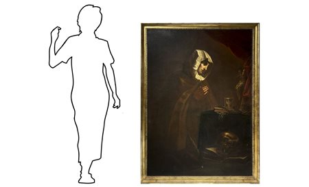 Maddalena in preghiera  150x105 cm Dipinto a olio su tela  
