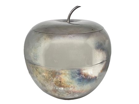 Portaghiaccio  h 25 cm In ottone nichelato a guisa di mela, 