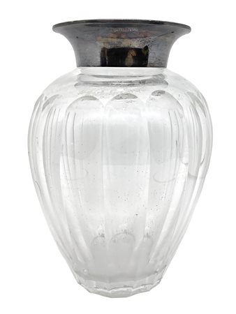 Binder, Wilhelm - Vaso in vetro pesante costolato con bocca 