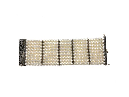 Bracciale con perle, 20th century  lunghezza 20 cm, larghezz