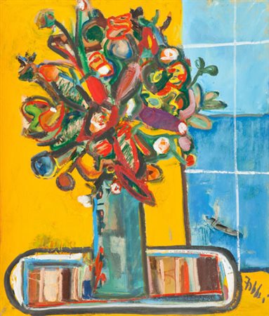 Alfredo Fabbri Vaso di fiori, 1963 Olio su tela, cm. 69x59 Firmato in basso a...