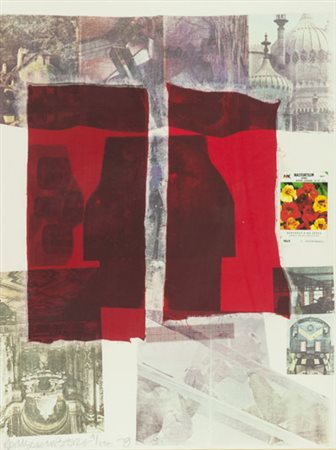 Robert Rauschenberg Why you can't tell, 1979 Litografia off sett con collage...