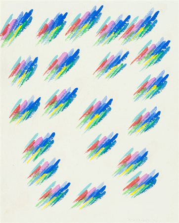 Piero Dorazio Senza titolo, 1987 Tempera su carta a mano, cm. 54x44 Firma e...