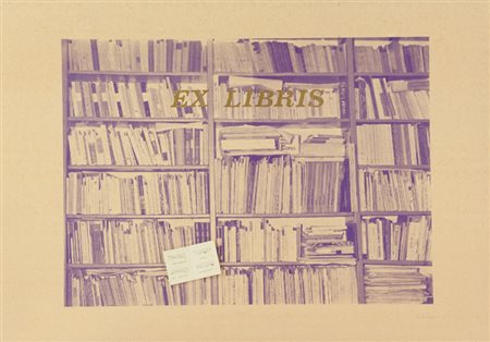 Eugenio Miccini Ex libris Collage su carta serigrafata, cm. 70x100 Firmato in...