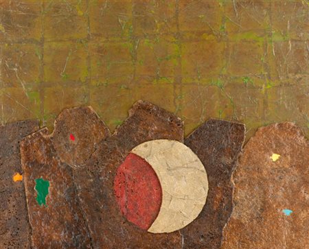 Roberto Crippa Moon, 1962 Collage e sughero su tavola, cm. 81x100 Sul verso:...