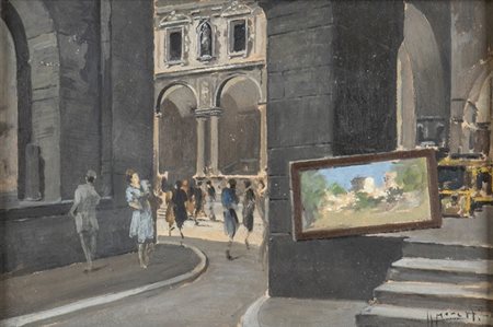 ANTONIO MORETTI (Milano, 1881 - Roma, 1965): Loggia dei mercanti di Milano