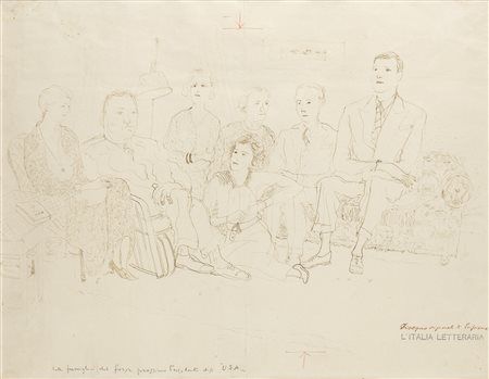 GINO BONICHI (Macerata, 1904 - Arco di Trento, 1933) DETTO SCIPIONE: Ritratto ideale della famiglia d'un candidato alla presidenza U.S.A., 1931/32