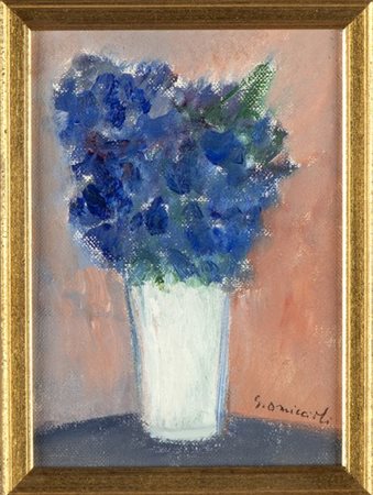 GIOVANNI OMICCIOLI (Roma, 1901 - 1975): Vaso di fiori