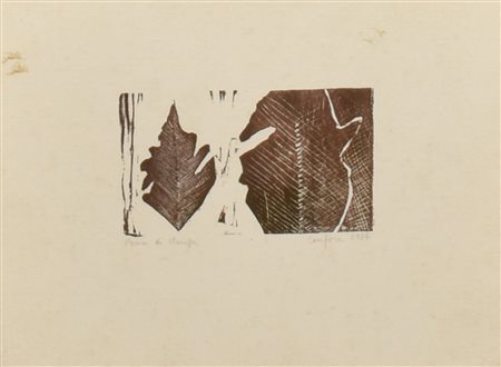 Rolando Canfora COMPOSIZIONE serigrafia su carta, cm 21,5x27,5; prova di...
