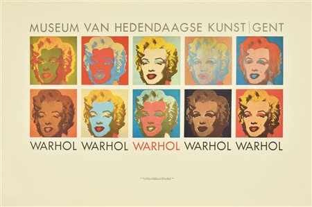 WARHOL manifesto, cm 68x98 Manifesto dell'esposizione tenutasi presso il...