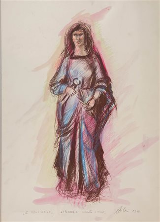 Carlo Anleri (Vergato 1943 - 2015), “S. Apollonia”, 1987.