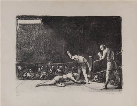 Alberto Ziveri (Roma 1908 - 1990), “Incontro di boxe”, 1955.