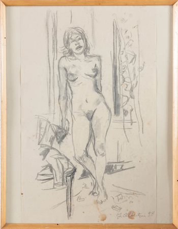 Filippo Albertoni (Reggio Emilia 1930 - Bologna 2011), “Nudo femminile”, 1958.