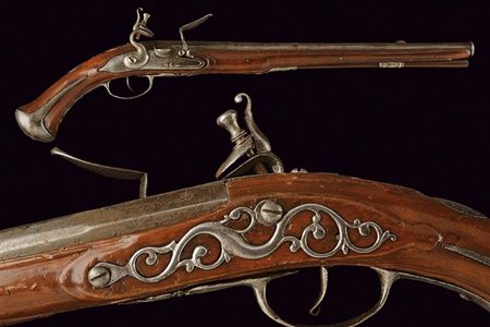 Pistola militare a pietra focaia firmata Louis Carrier