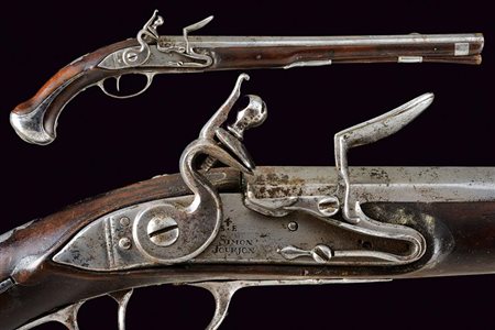 Rarissima pistola a pietra focaia Mod. 1731 per Garde du Corps du Roi firmata Jourjon