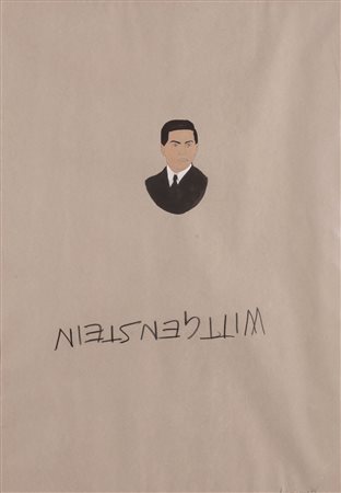 Gianfranco Notargiacomo  (Roma, 1945 - ) 
Ritratto di Wittgenstein 1976
Mista su cartoncino 98x68 cm e 109x79 cm