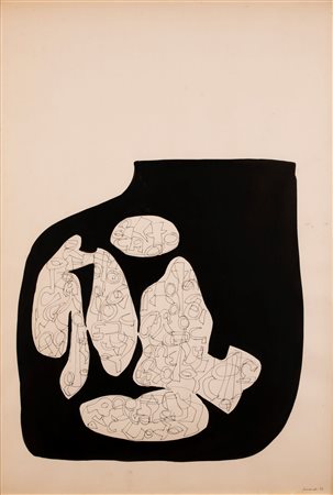 Carla Accardi  (Trapani, 1924 - Roma, 2014) 
Senza titolo 1962
Tempera e china su carta cm 100x70