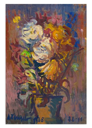 ALFREDO D'ANGELO (1903-1986) - Fiori, 1968