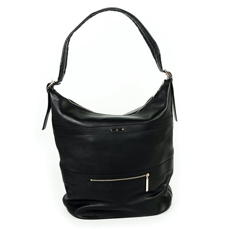 Gucci borsone in pelle nera, cod. 019-0465-001553