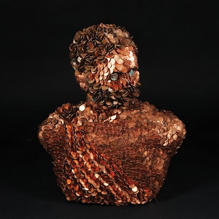 Federico Uribe The emperor, 1999 styrofoam, pennies, spille e colla, cm....