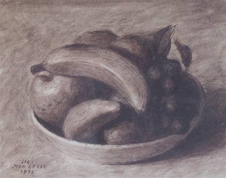 GIGI MORBELLI<BR>Orsara Bormida (AL) 1900 - 1980 Torino<BR>"Ciotola con frutta" 1974