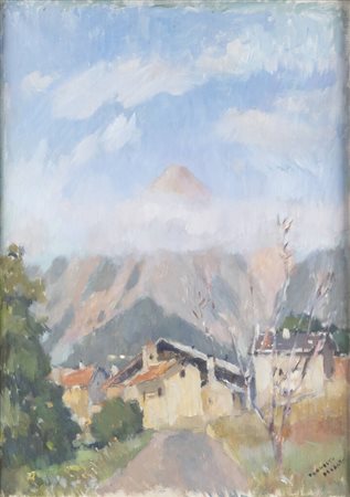 TEONESTO DEABATE<BR>Torino 1898 - 1981<BR>"Borgata in Val di Susa"