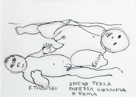 FRANCESCO TABUSSO<BR>Sesto San Giovanni (MI) 1930 - 2012 Torino<BR>"Studio per la papessa Giovanna a Roma"