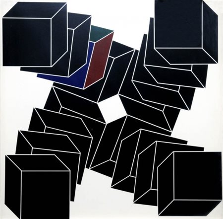 FRANCO GRIGNANI (1908 - 1999) Senza titolo, 1968 Acrilico su tavola, cm. 70 x...