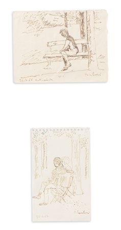 ORFEO TAMBURI (1910-1994) - Lotto unico composto da 2 inchiostri su carta