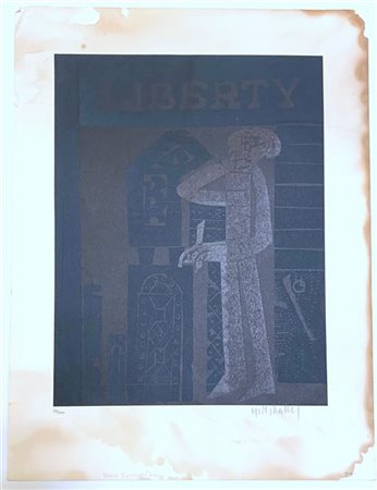 Firma indecifrata "Liberty" 
serigrafia a colori
cm 39x29,5
numerata 50/100 e fi