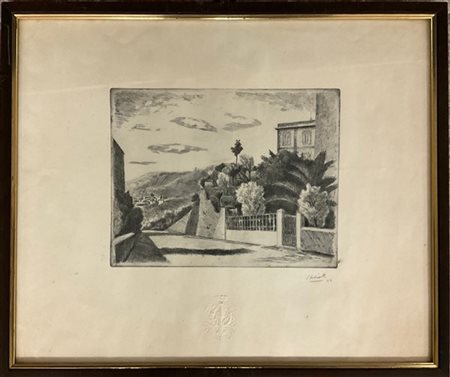 Alberto Salietti "Senza titolo" 1942
acquaforte
(lastra cm 17x21,5; foglio cm 32