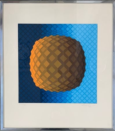 Victor Vasarely "Senza titolo" 
serigrafia a colori
cm 78x69
firmata e numerata