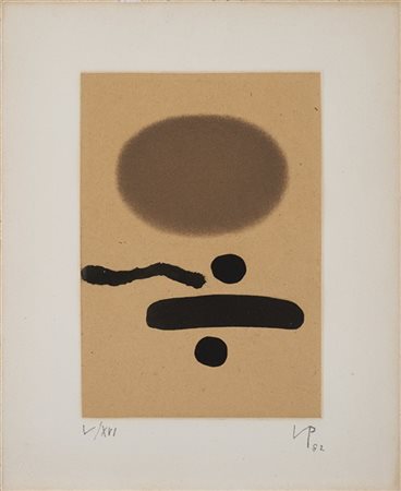 Victor Pasmore "Senza titolo" 1982
acquaforte acquatinta
(lastra cm 17,5x12; fog