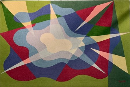 Giacomo Balla "Senza titolo" 
multiplo su tessuto
cm 148x195
Elio Palmisano Ediz