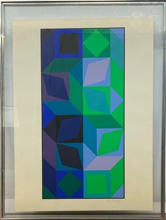 Victor Vasarely "DOM IV BV" 1969
serigrafia a colori
cm 75x56
firmata e numerata