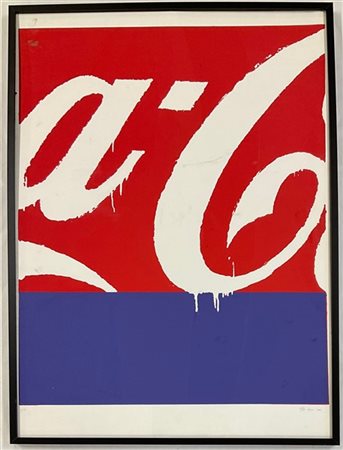 Mario Schifano "Coca Cola" 
litografia - prova d'artista
cm 100x70
firmata in ba