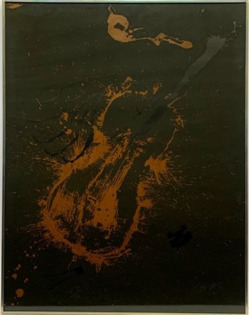 Arman "Senza titolo" 1973
serigrafia su cartoncino nero
cm 64,5x49,5
firmata e n