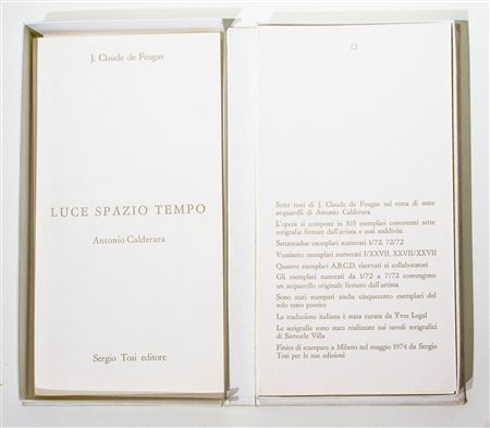 Calderara, Antonio (Abbiategrasso 1903-Lago D'Orta 1978)  - “Luce spazio tempo”,  1974