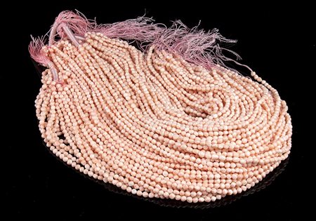 98 fili di pepite di corallo rosa 