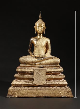  Arte Sud-Est Asiatico - Grande Buddha Rattanakosin 
Thailandia, Bangkok, periodo Rattanakosin,  tardo XVIII- inizio XIX secolo  .