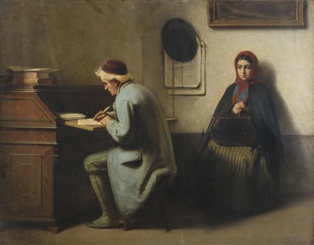 DIPINTO LO SCRIVANO DI ANTONIO ROTTA