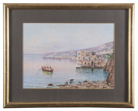 GOUACHE PESCATORI F.TA ETTORE GIANNI