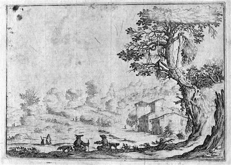 Bazzicaluva, Ercole(Pisa ca. 1610 - post. 1638)LA SOSTAAcquaforte. mm...