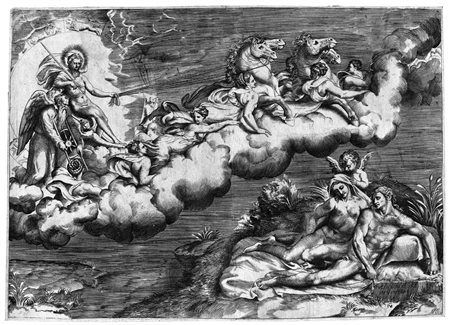 Bonasone, Giulio(Bologna c. 1510 - 1576)IL SORGERE DEL SOLE.Bulino e...