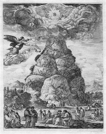 Della Bella, Stefano (Firenze 1610 - 1664)LA ROCCIA DEI FILOSOFI o IL MONTE...